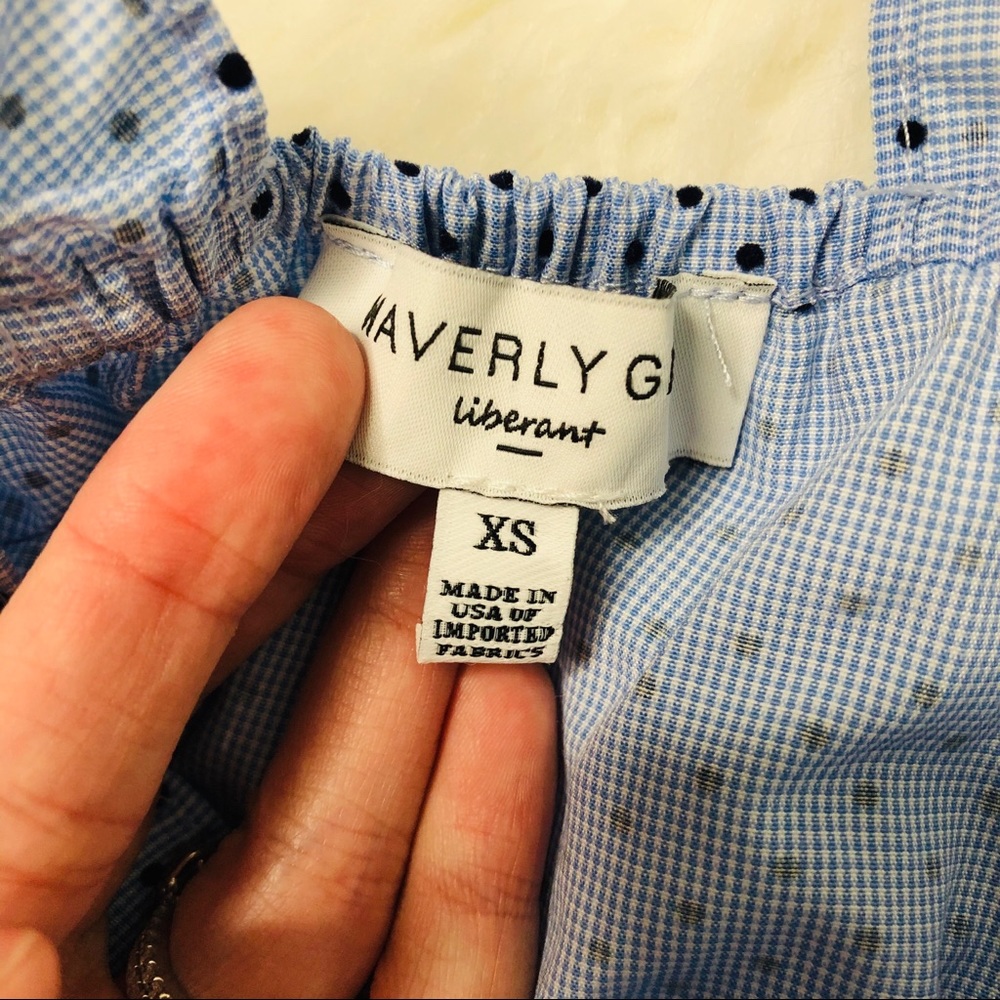 Waverly Grey Anthropologie Berlin Blue Dot Top |XS - Picture 4 of 7